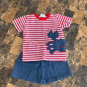 Toddler boys two piece shorts outfit